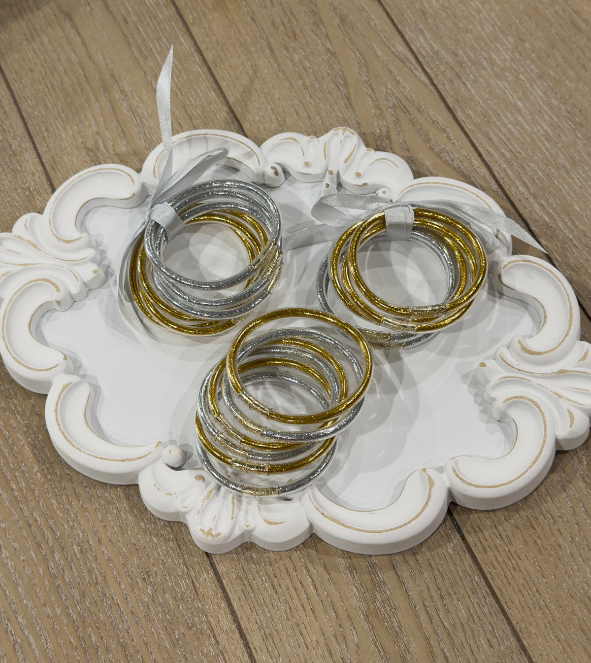 Mixed Metal Bangle Set