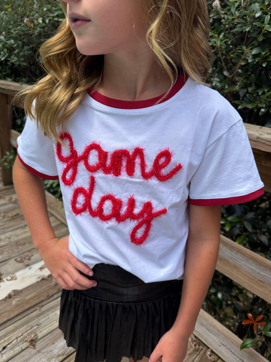 Red Tinsel Game Day Tee