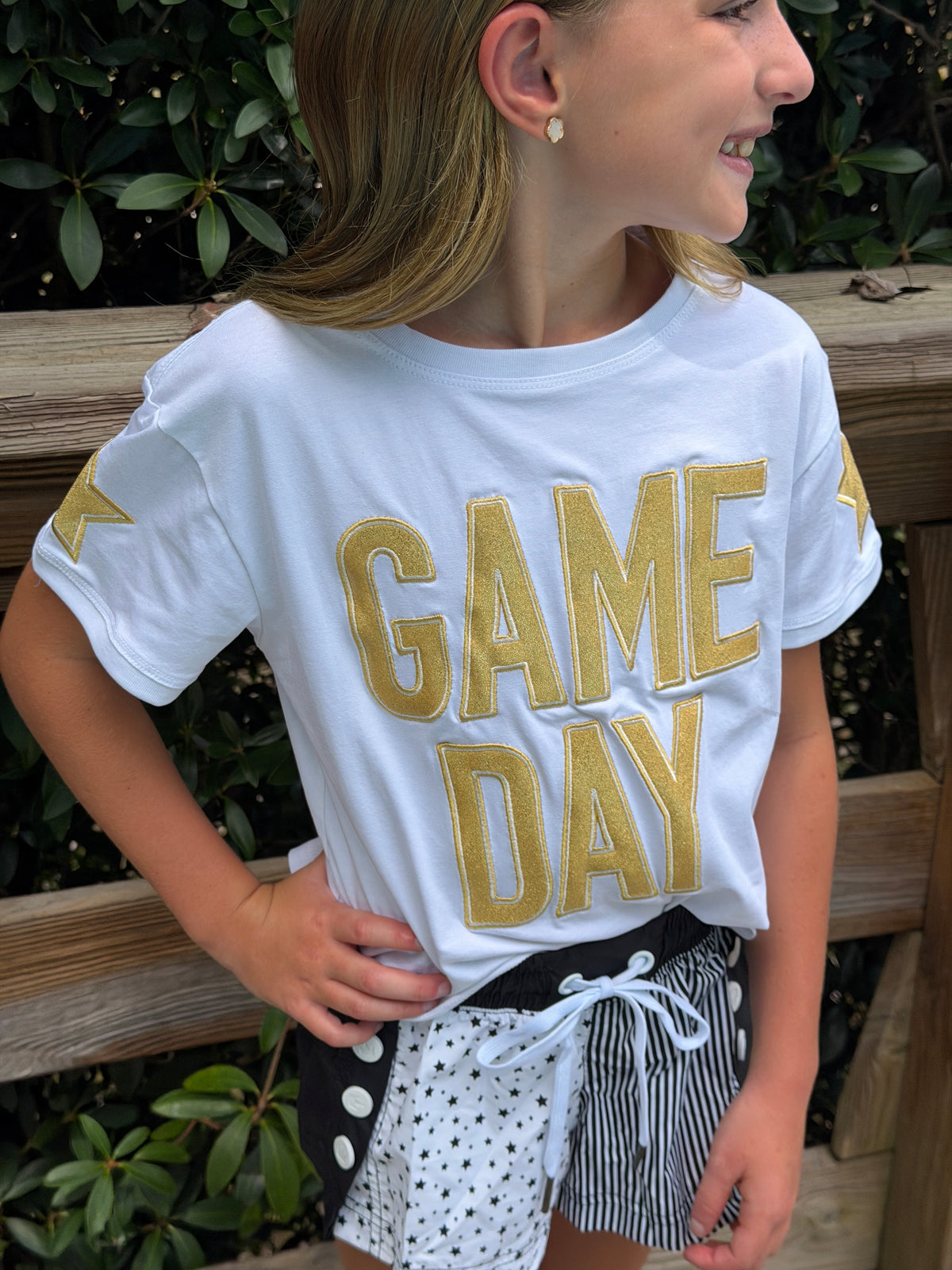Gold Shimmer Game Day Tee