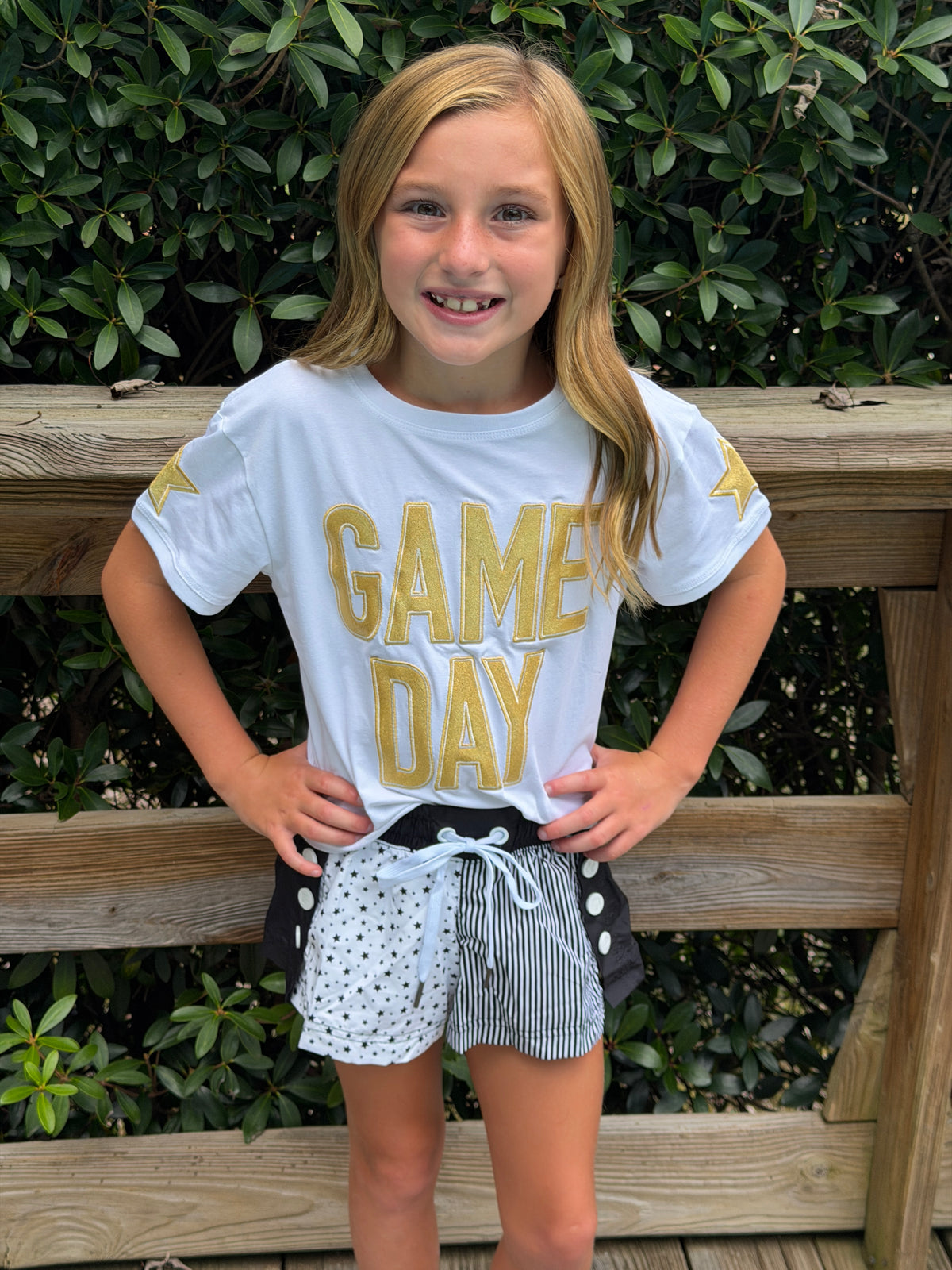 Gold Shimmer Game Day Tee