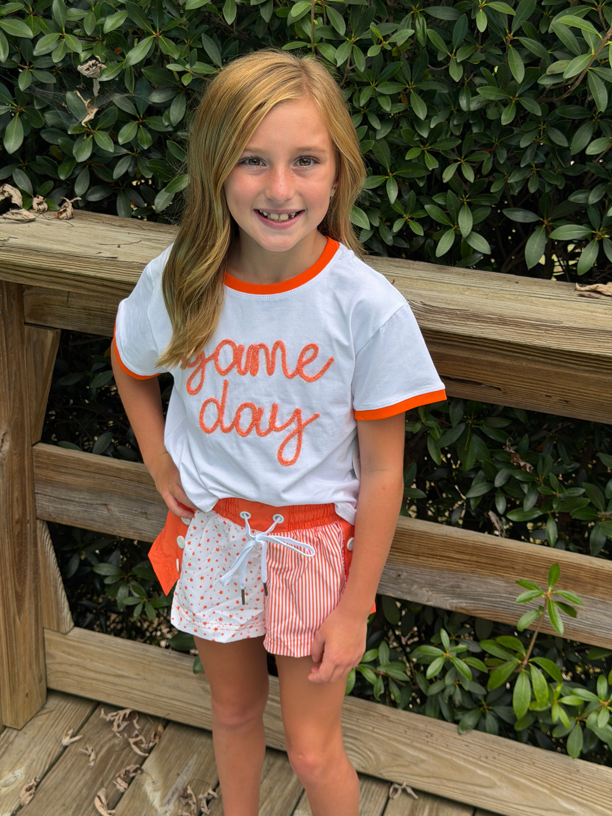 Orange Tinsel Game Day Tee