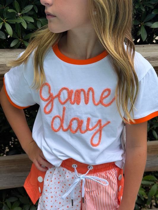 Orange Tinsel Game Day Tee