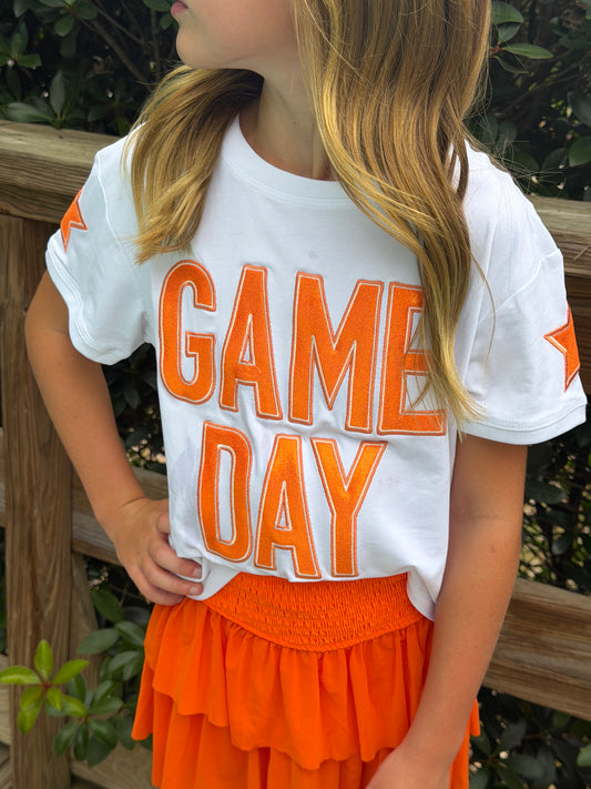 Orange Shimmer Game Day Tee