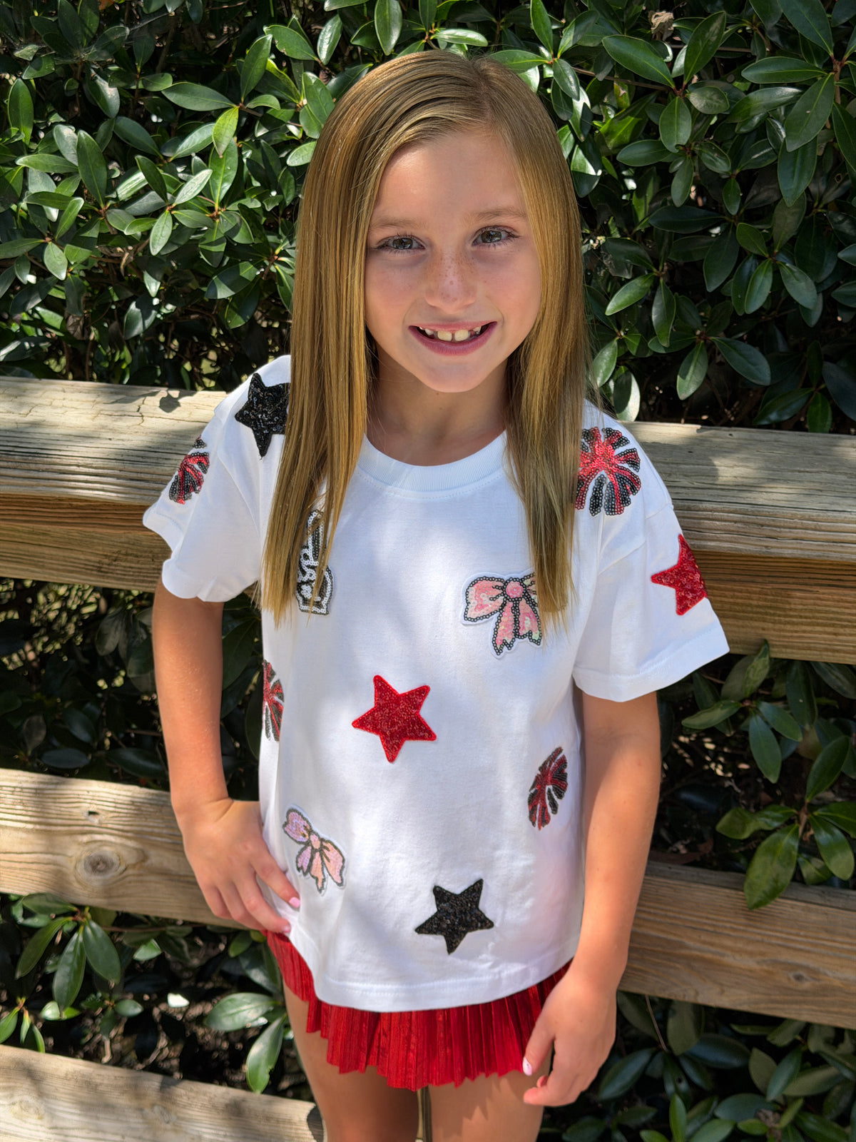 Sequin Patch Game Day Tee