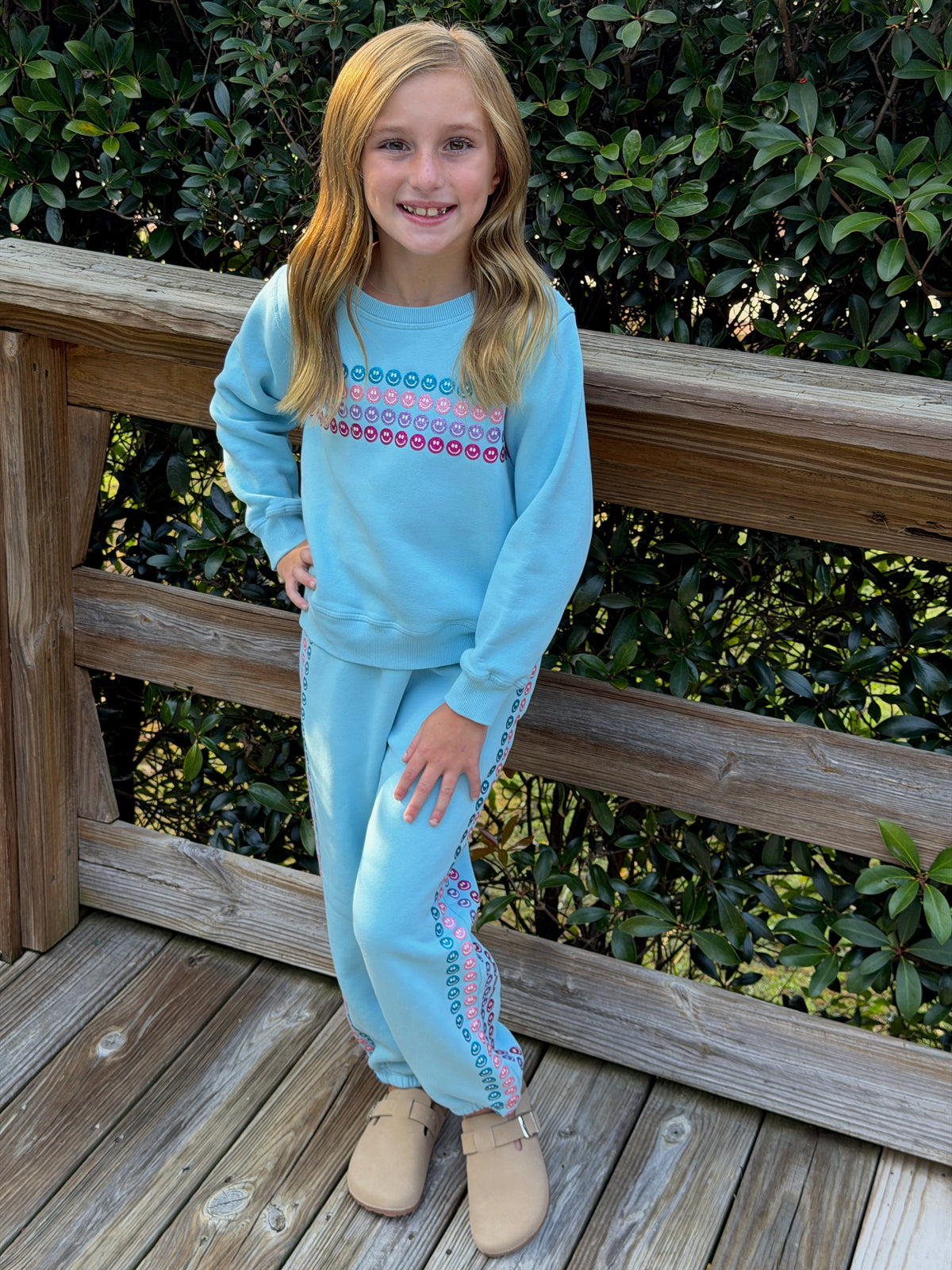 Glitter Smiley Sweat Set