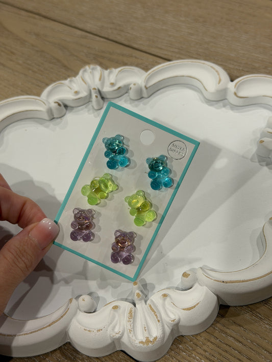 Gummy Bear Stud Earring Set