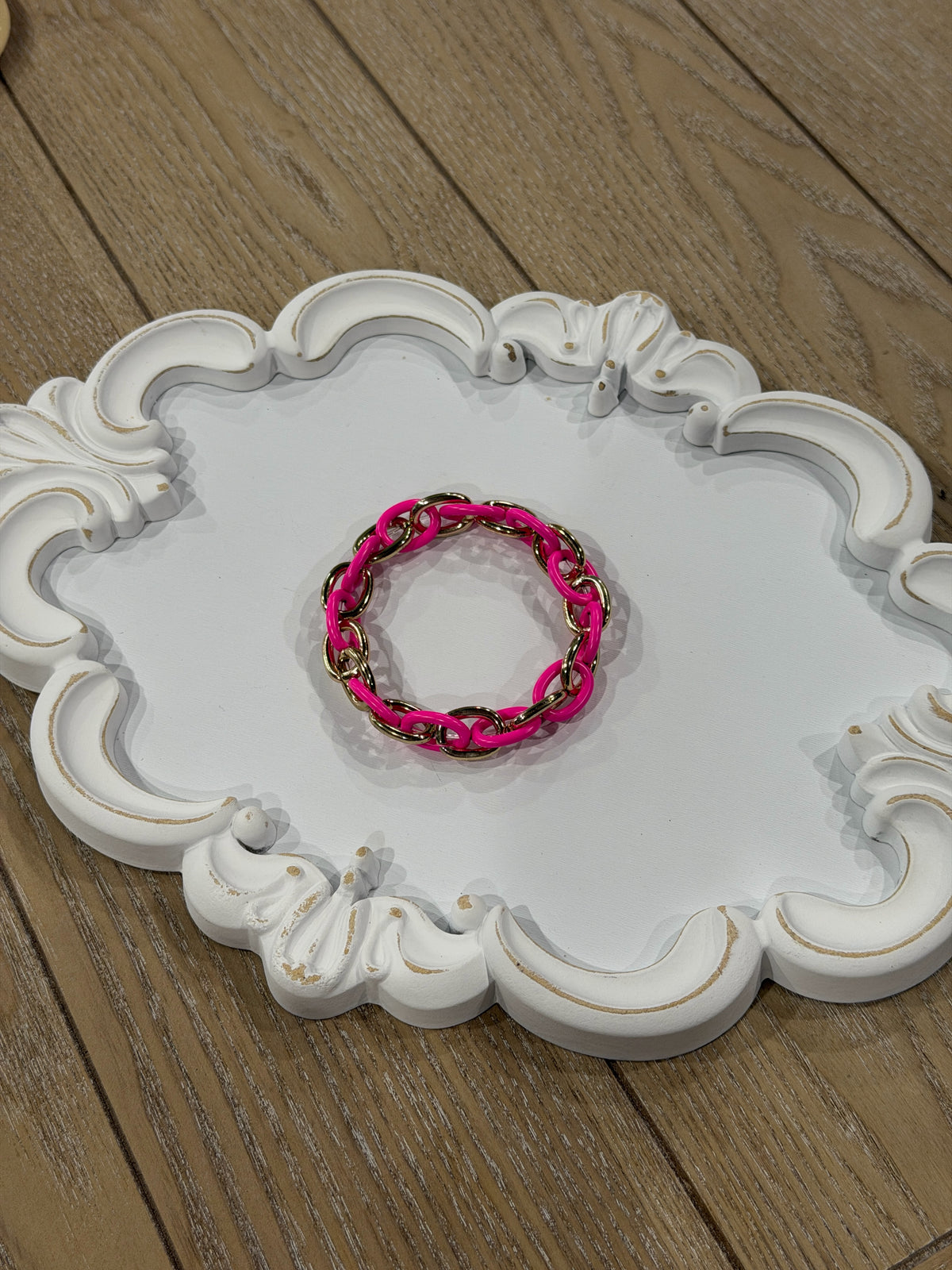 Color Pop Chain Bracelet - Hot Pink