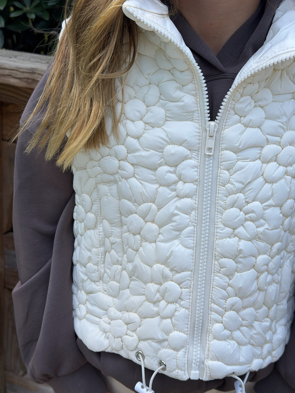 Cream Puffer Vest