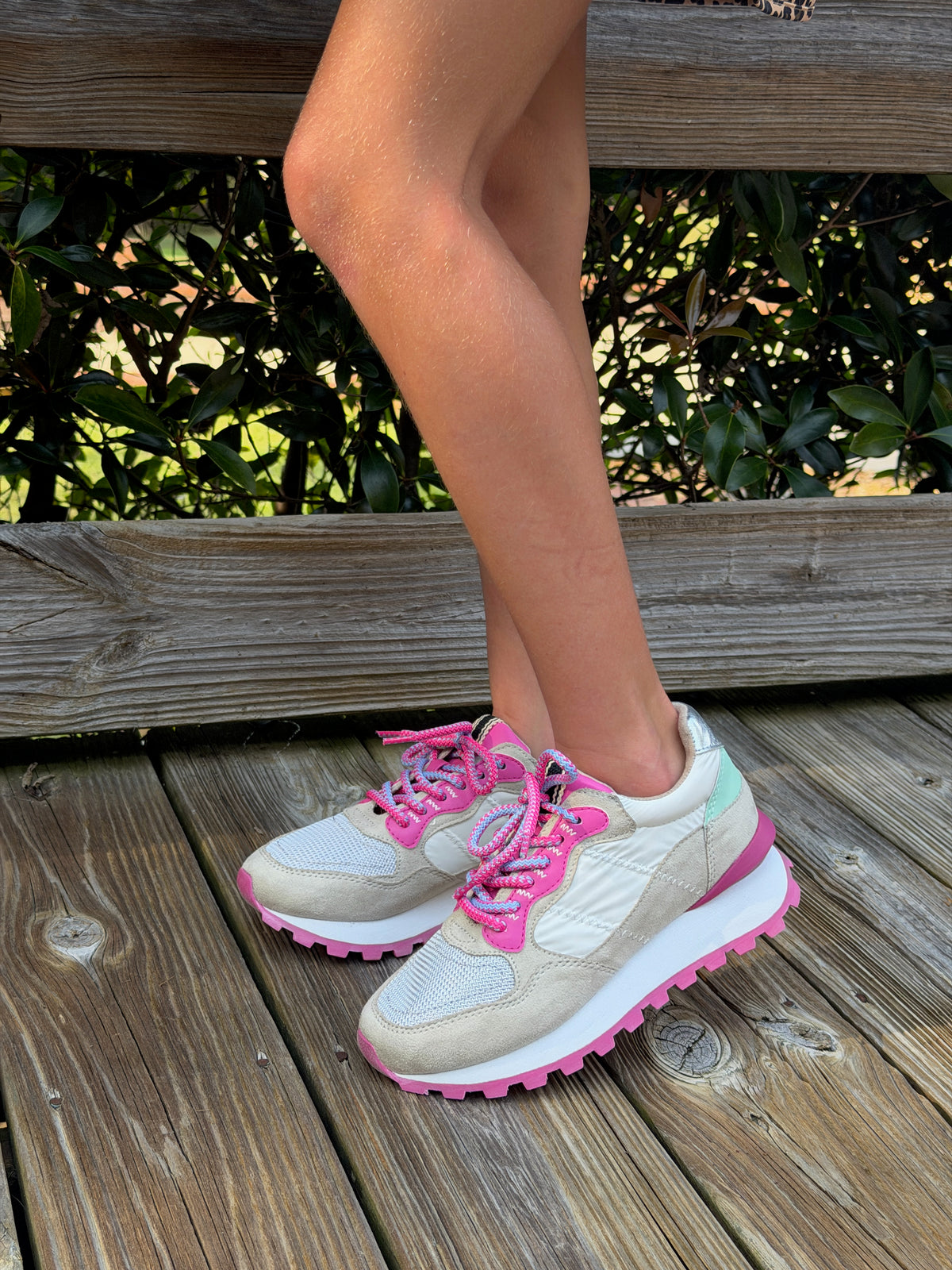 Pop of Color Sneakers - Magenta