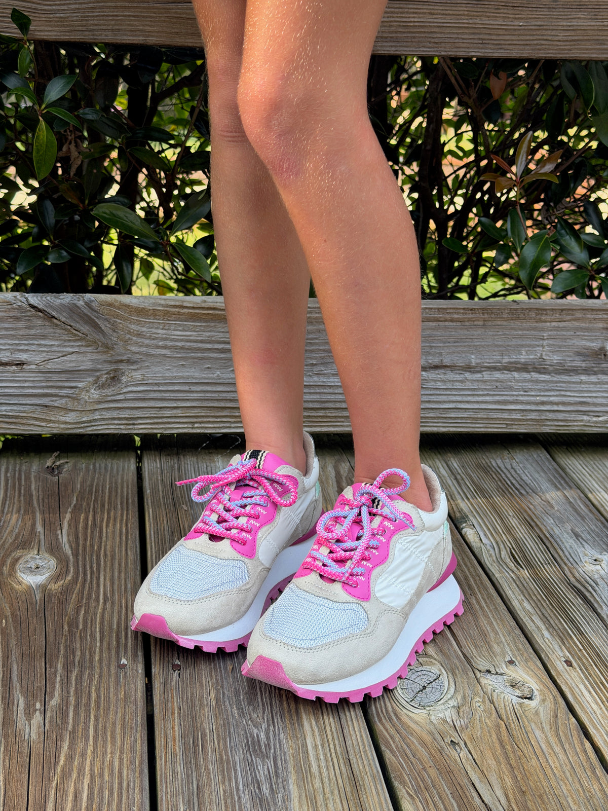 Pop of Color Sneakers - Magenta