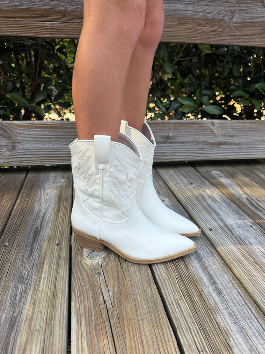 White Western Boots