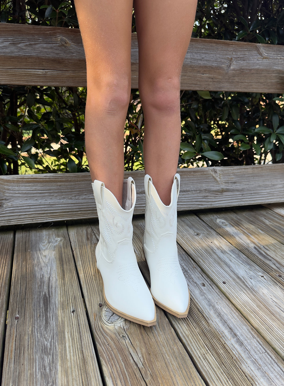 White Western Boots