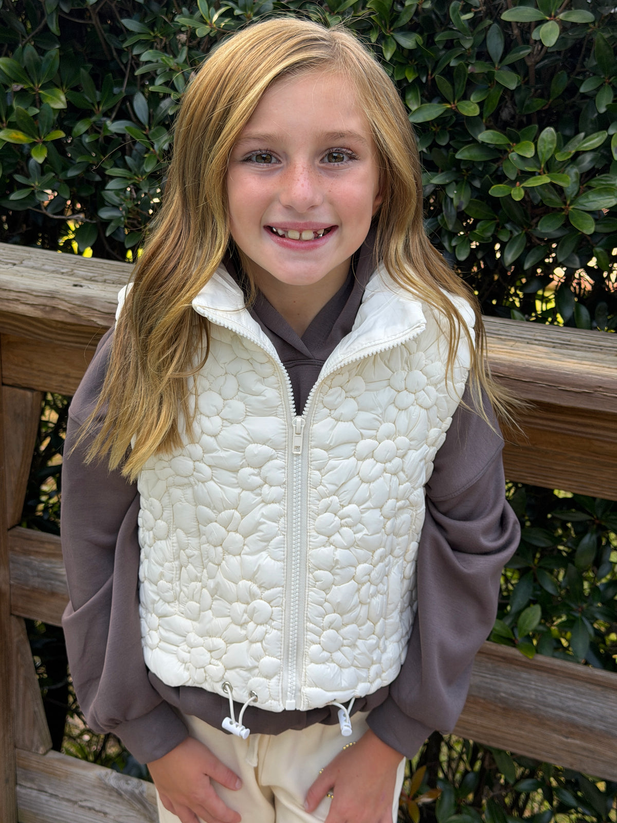 Cream Puffer Vest