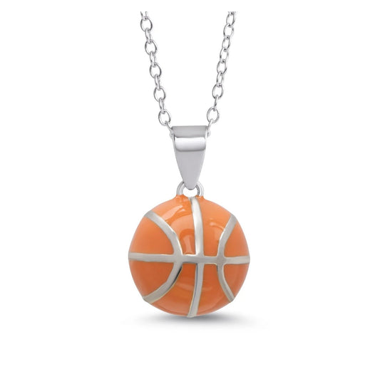 Courtside Cutie Basketball Necklace