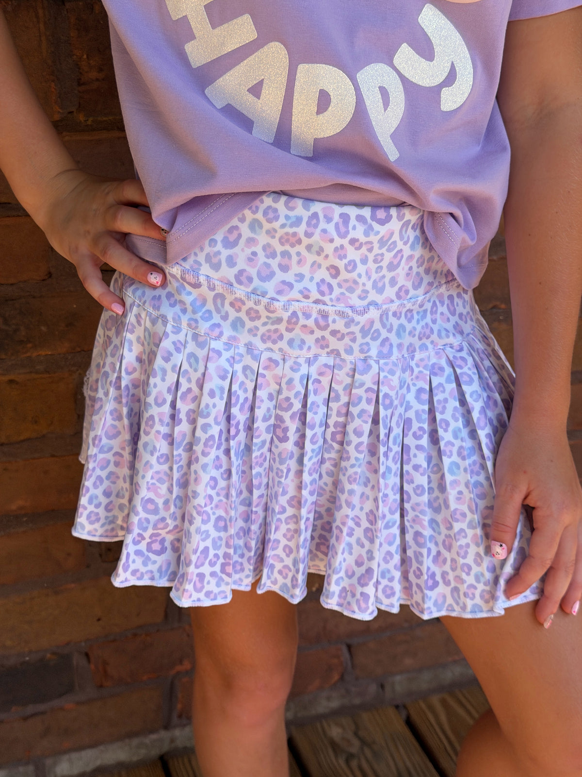 Leopard Pleated Skort