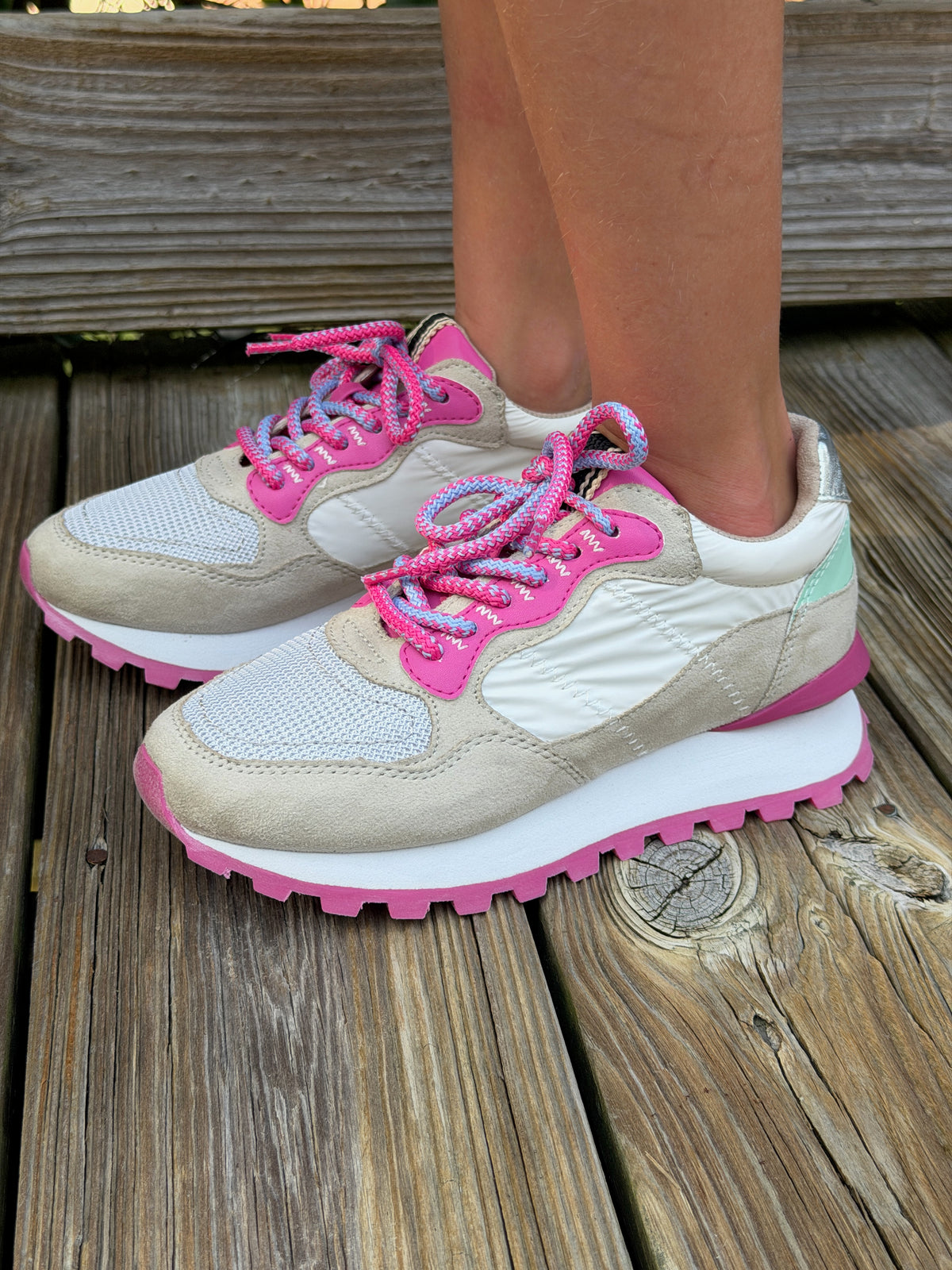 Pop of Color Sneakers - Magenta